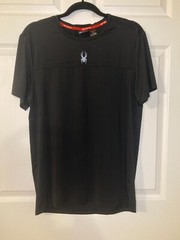 Spyder Active Men’s Short Sleeve Logo T-Shirt – Blazing Black – Size M