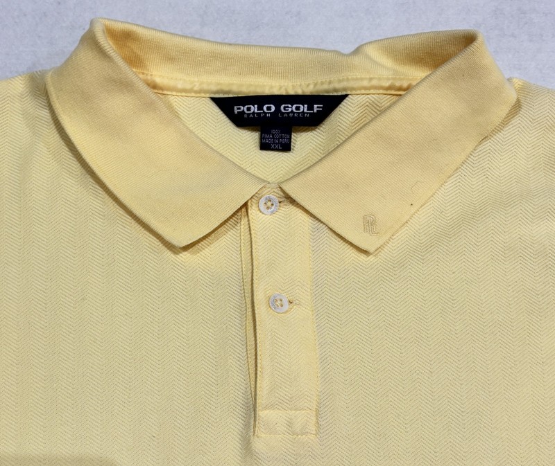 Polo Golf Ralph Lauren Long Sleeve Polo Shirt Pima Cotton Mens XXLarge Yellow gallery