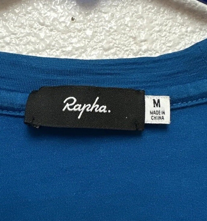 Rapha Merino Wool Classic Blue T-Shirt Basic Men's Activewear Tee Sz M Flaw gallery