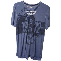 Buffalo David Bitton Men’s XL Blue Black Graphic Print T-Shirt & Henley Bundle