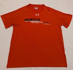 Men’s Under Armour “Hustle Takes No Skill” Loose Fit Orange T-shirt Size Large
