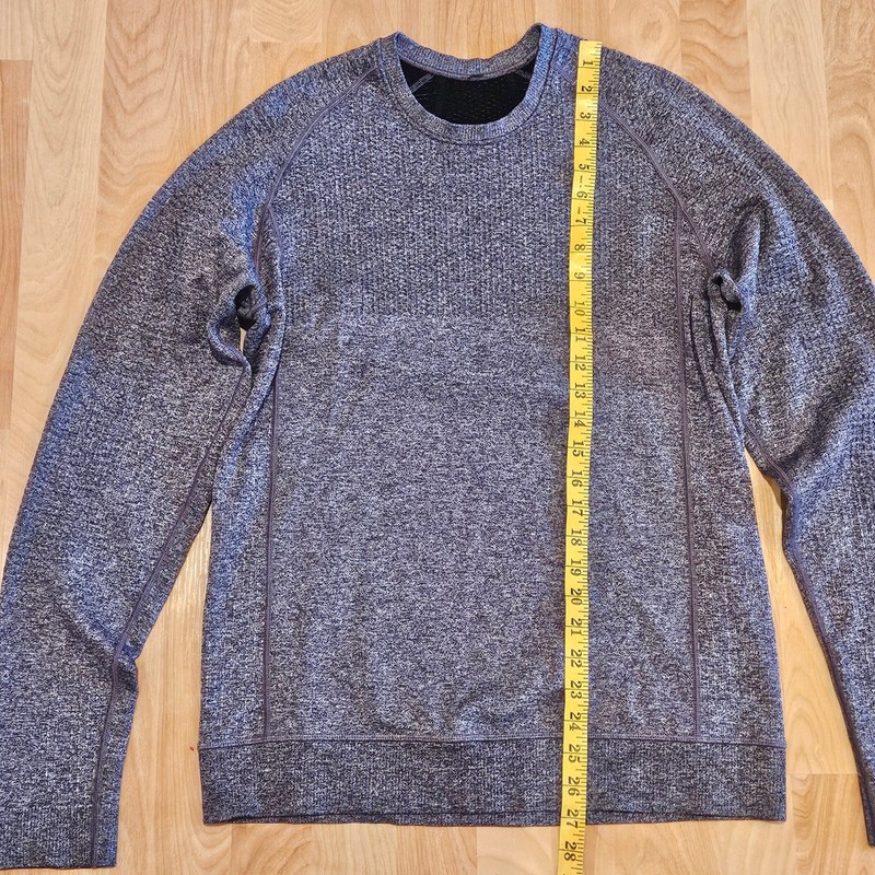 Lululemon Engineered Warmth Long Sleeve Crew Mens S Grey Merino Wool Athletic gallery
