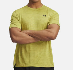 Under Armour Tech Vent Men’s T shirt 4XL Loose Yellow Shade/Black NWT