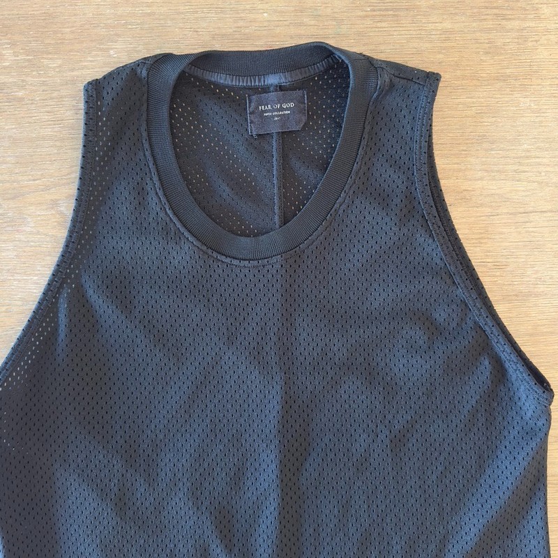 FEAR OF GOD-Fifth Collection Longline Mesh Tank-Black-FOG Jerry Lorenzo-Size Sml gallery