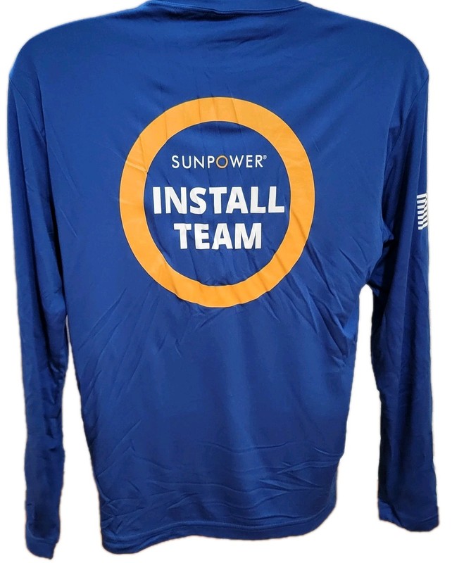 Lot of 30 Bulk Sport-Tek Shirt Mens 2XL Blue Dri Fit Long Sleeve Sunpower NWOT gallery