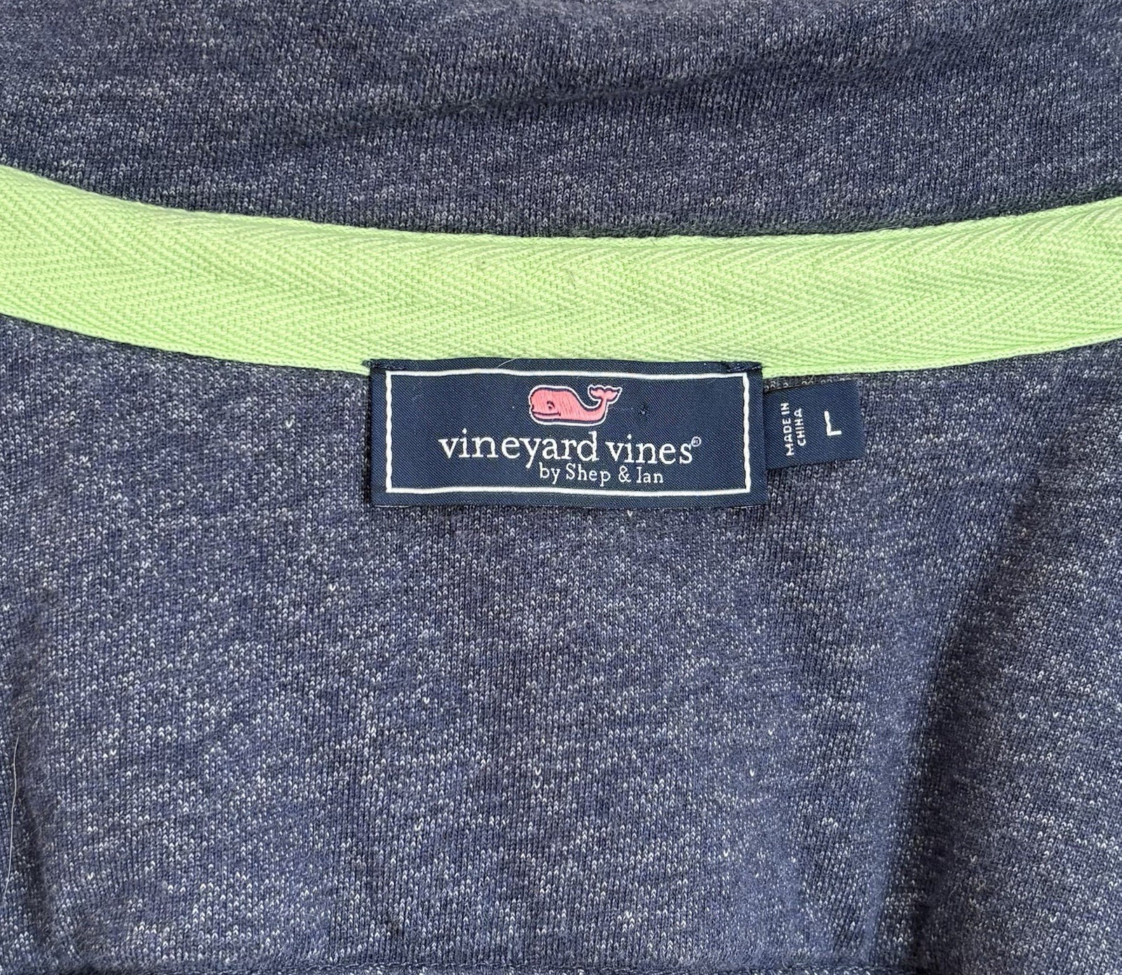 Vineyard Vines Performance Shep Shirt Men's Large Blue Green 1/4 Zip Sweatshirt gallery
