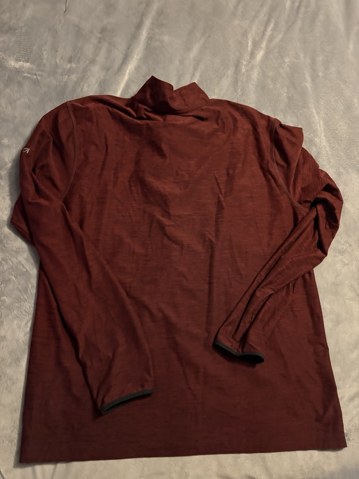 GAP Fit Shirt Men's XL Red Long Sleeve Shirt 1/4 Zipper Athletic Wear GapFit gallery