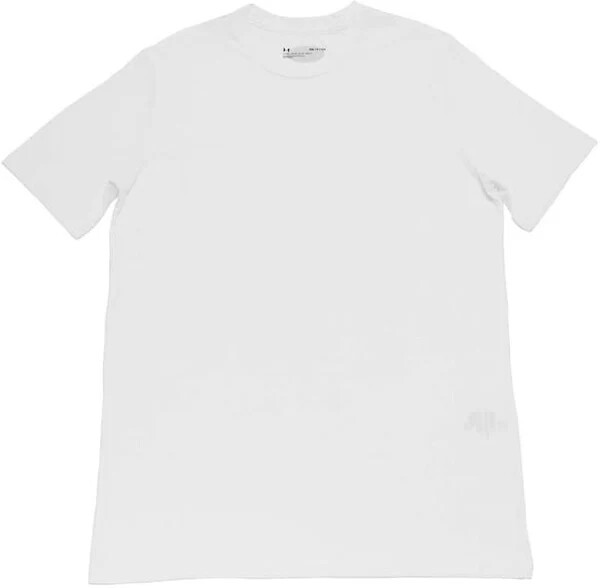Under Armour Short Sleeve Shirt Men's M L White 1360693 T-Shirt Cotton/Poly gallery