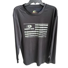 MOSSY OAK black flag patriotic sportsman hunting fishing outdoor dri fit sz XL