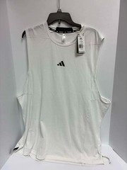 Adidas Mens 2XL XXL D4T Training Tank Top White AeroReady Gym Workout Athletic