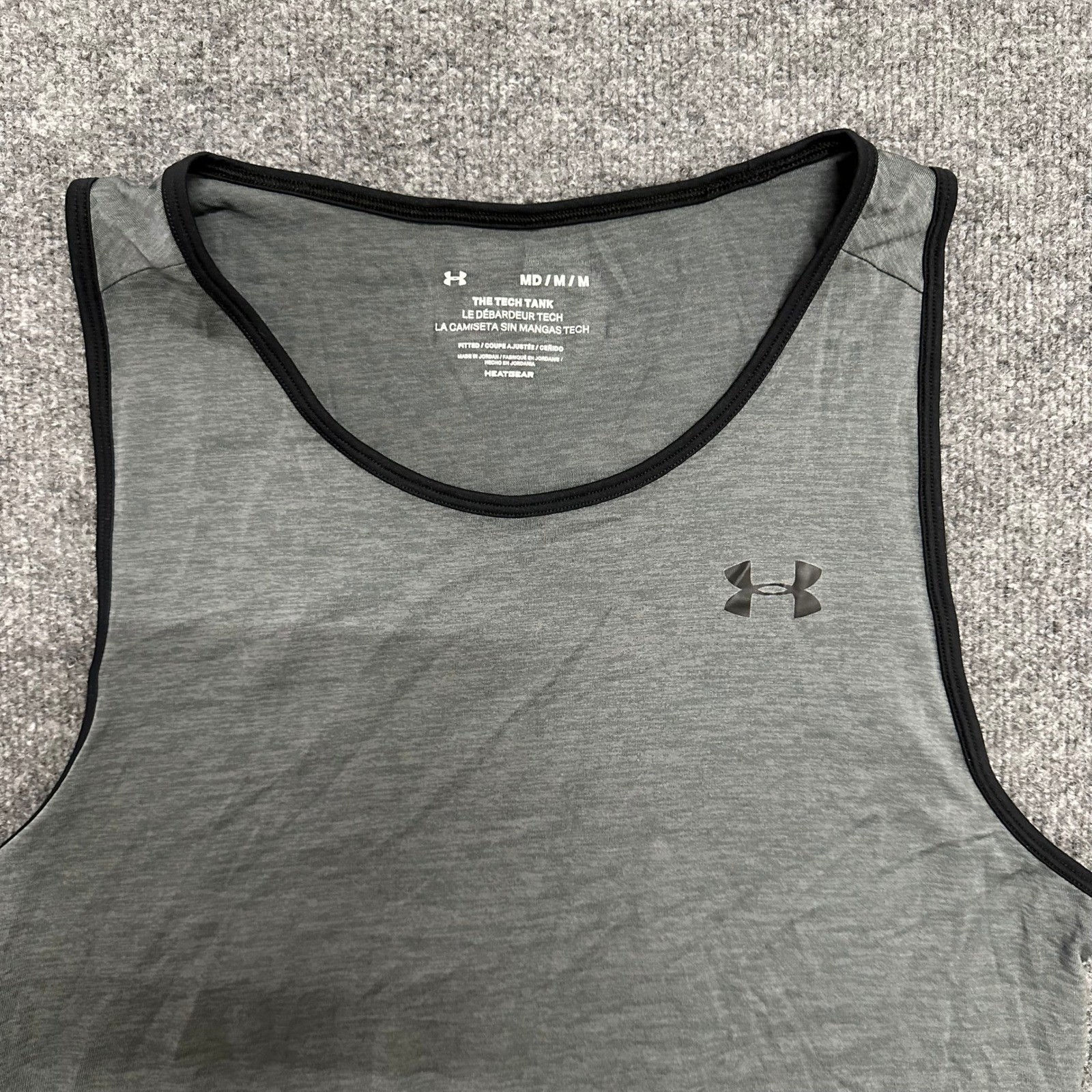 Under Armour Tank Mens Size Medium Gray The Tech Tank HeatGear Fitted Athletic gallery