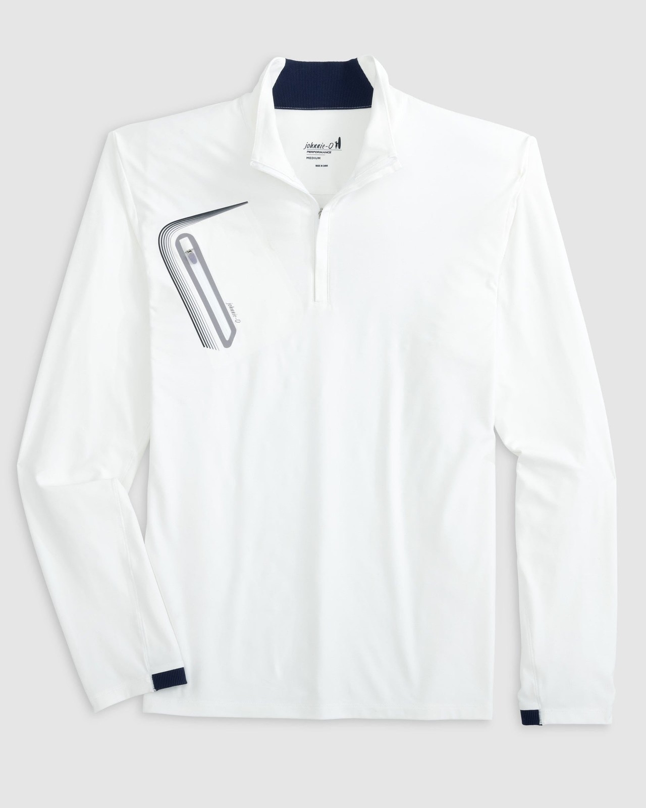 johnnie-O Sabino Performance 1/4 Zip Pullover Mens White (7854490) gallery