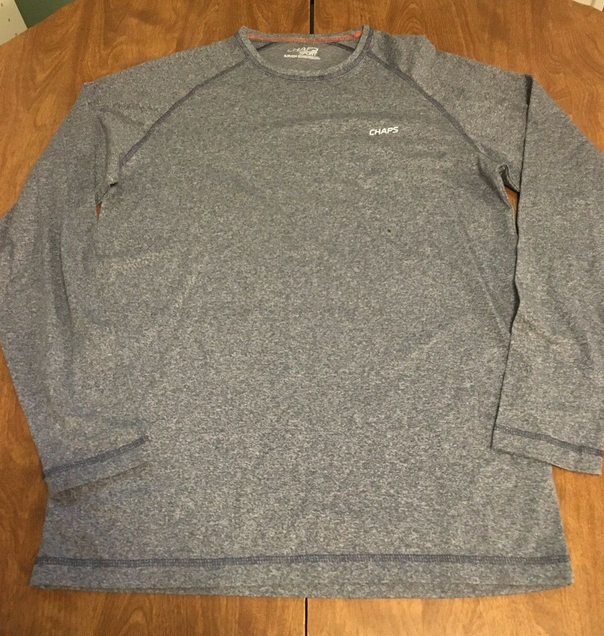 CHAPS Sport Men's LS Compression Top, Sz Small, Grey, New w/o Tags (233) gallery
