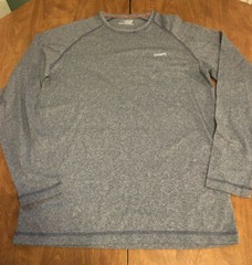 CHAPS Sport Men’s LS Compression Top, Sz Small, Grey, New w/o Tags (233)