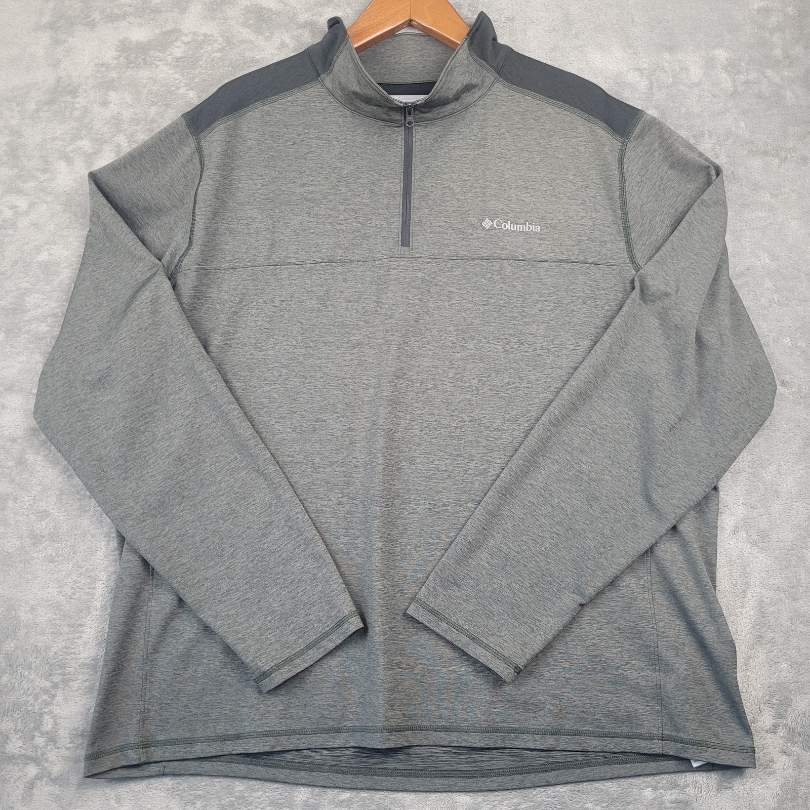 Columbia Omni-Wick Gray 1/4 Zip Pullover Men's XL Stretch Performance gallery