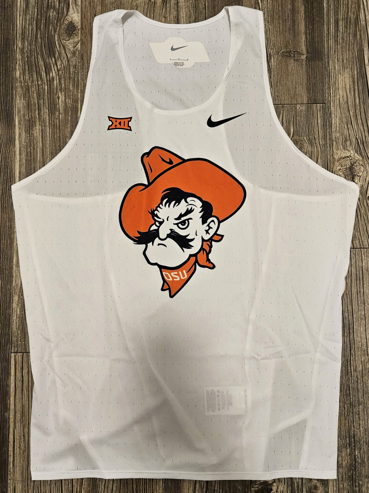 Nike Pro Elite Oklahoma State Cowboys OSU Issued Singlet Tank Mens Sz Large RARE gallery