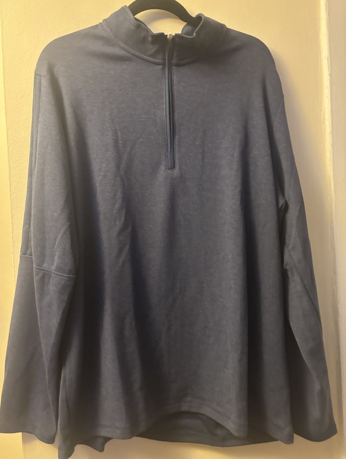 Adidas Pullover 1/4 Zip Blue Golf Shirt Mens XL RN # 88387 gallery