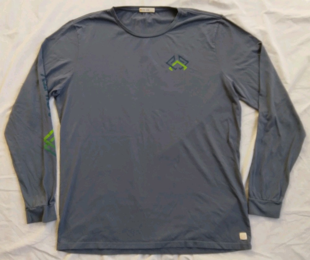Marine Layer Shirt Large Blue Gray Long Sleeve Baselayer Tee Outdoor Mens Large