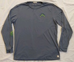 Marine Layer Shirt Large Blue Gray Long Sleeve Baselayer Tee Outdoor Mens Large
