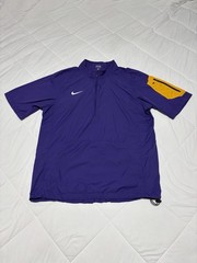 2015 Nike Short Sleeve 1/4 Zip Training Shirt Size S Lakers Lightweight Workout