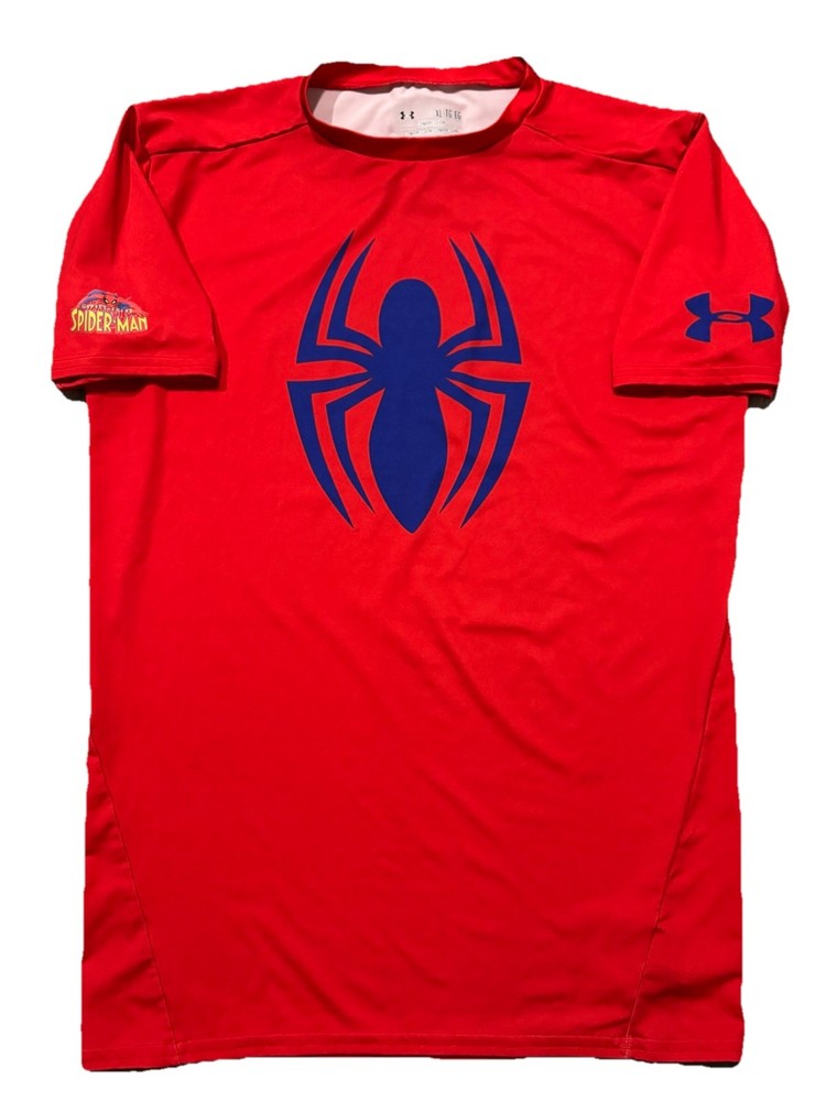 Under Armour Ultimate Spider-Man Compression HeatGear Marvel Shirt. Mens XL. Red