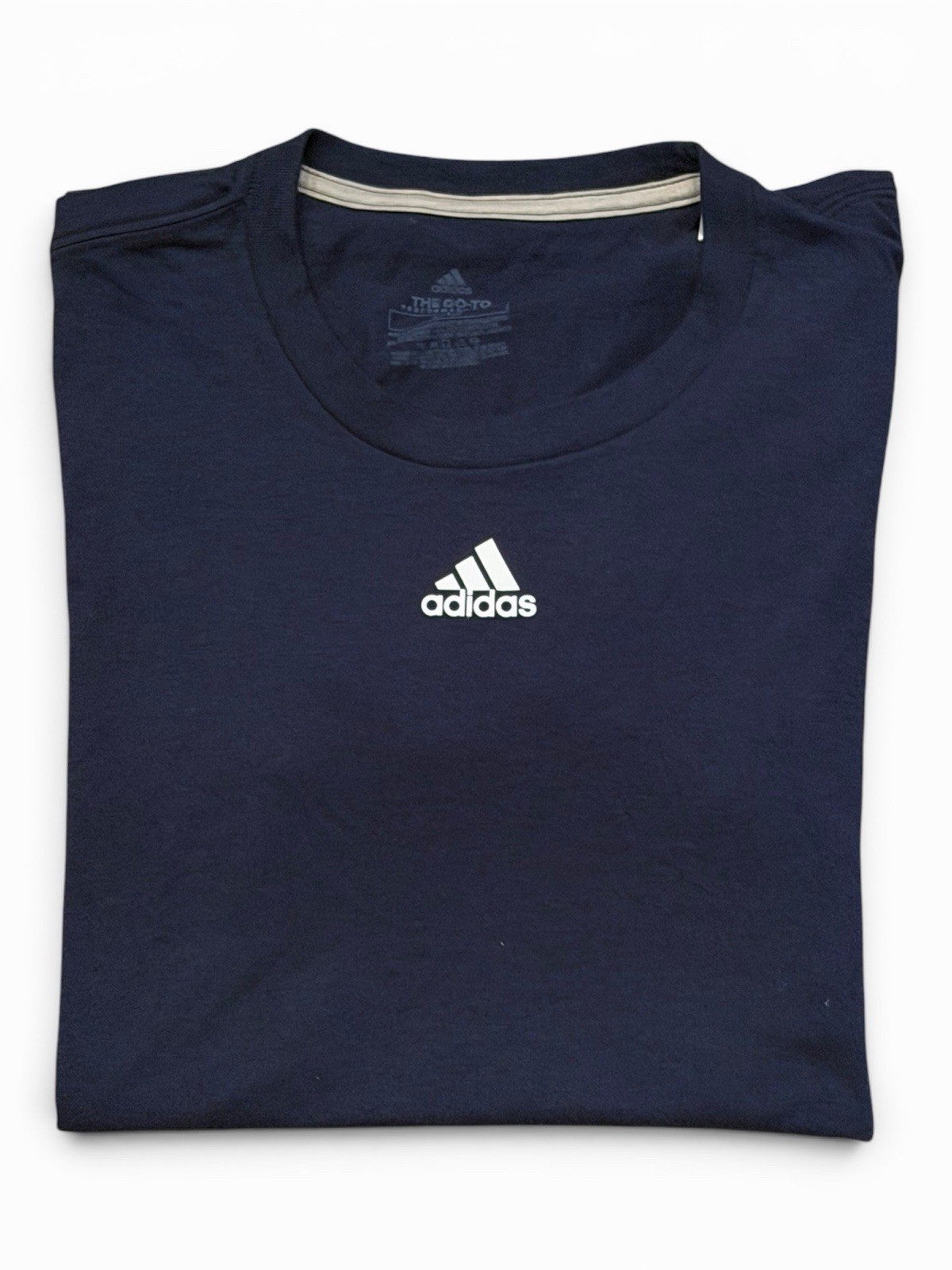 Adidas The Go-To Performance Tee Shirt Mens Large Navy Blue Athletic Gym gallery