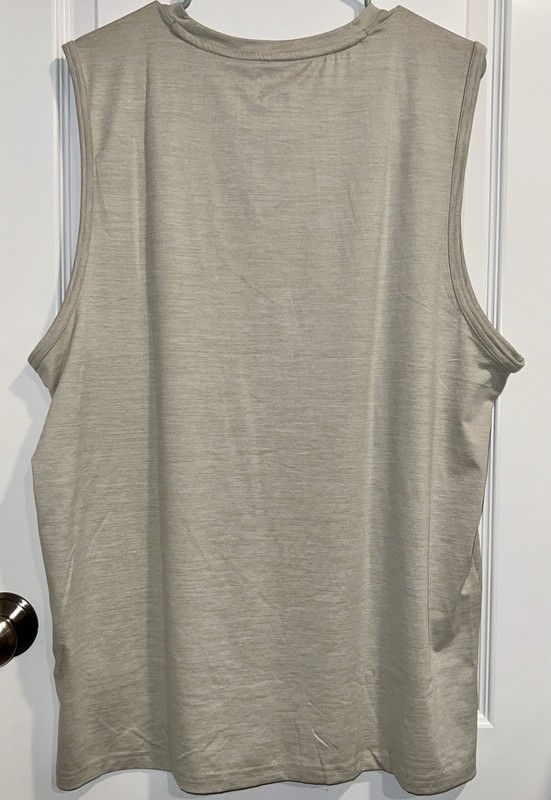 Hurley's Men's Active Tank Top LARGE Beige Sports Performance Athletic Gym NWT gallery