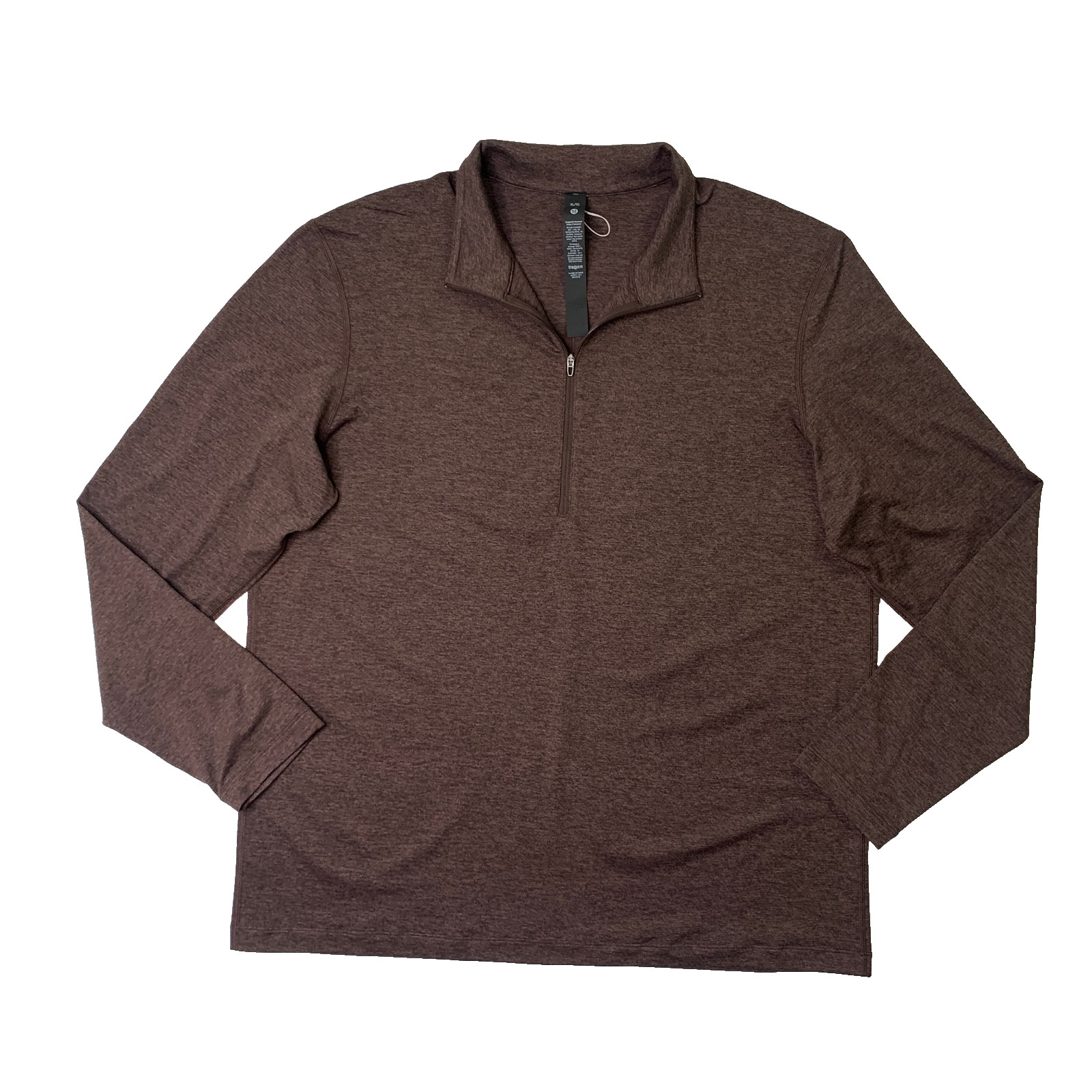 Lululemon Sweatshirt Mens XL Extra Large Coffee Half Zip Soft Jersey Pullover gallery