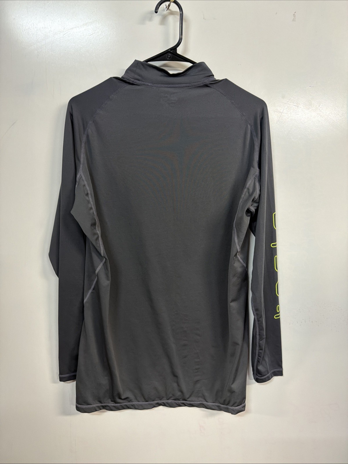 Tesla Shirt Mens Large Gray Long Sleeve Athletic Base Layer Spell Out Sleeve gallery