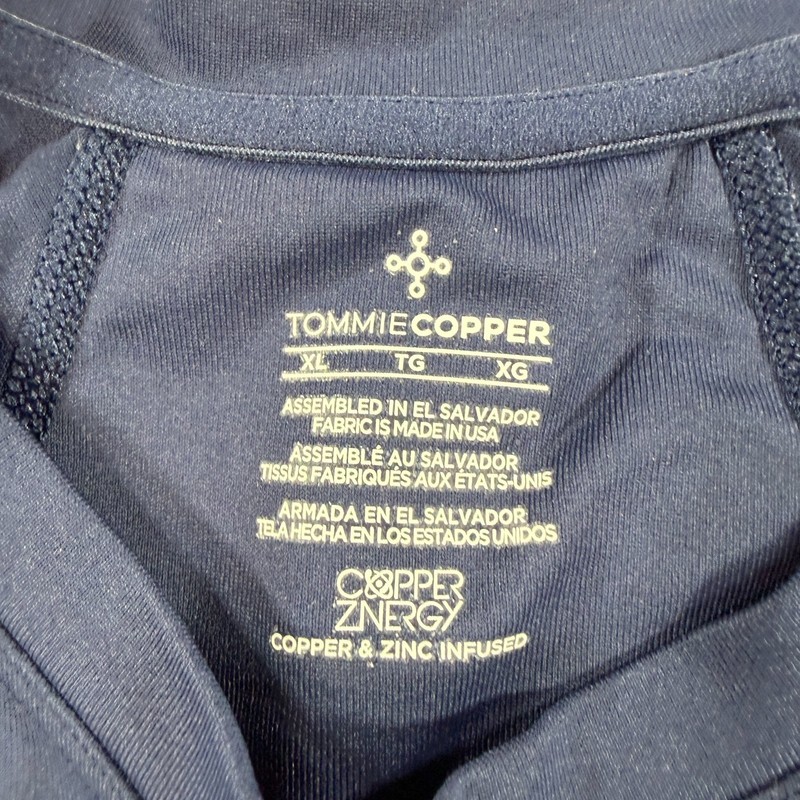 Tommie Copper Shoulder Support Compression Shirt Mens XL Navy Blue Short Sleeve gallery