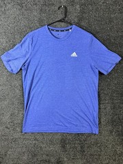 Adidas AEROREADY Shirt Mens Medium Blue Heather Lightweight Running Training Gym