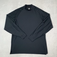 FootJoy Shirt Mens Large Black Long Sleeve Mock Neck Golf Base Layer Stretch