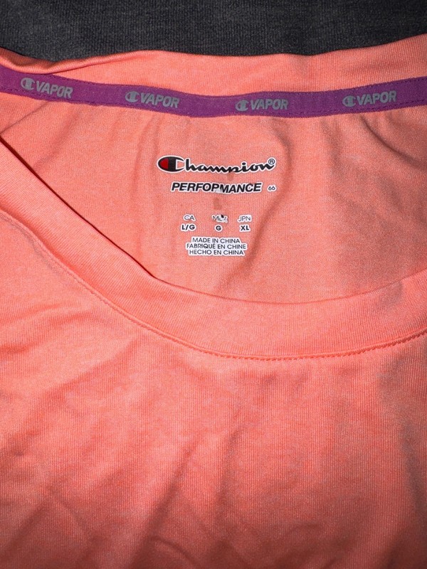 Champion Performance Coral Pink Short Sleeve Athletic Shirt L gallery
