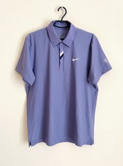 Nike Roger Federer RF 2010 Basel Shanghai Tennis Polo Shirt 383048-503 size L