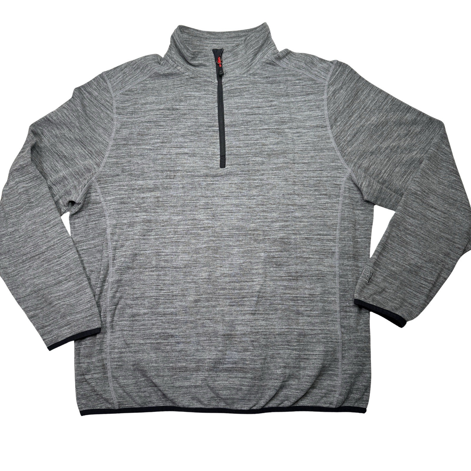 Avalanche Outdoor Supply Gray 1/4 Zip Performance Fleece Stretch Pullover Large gallery