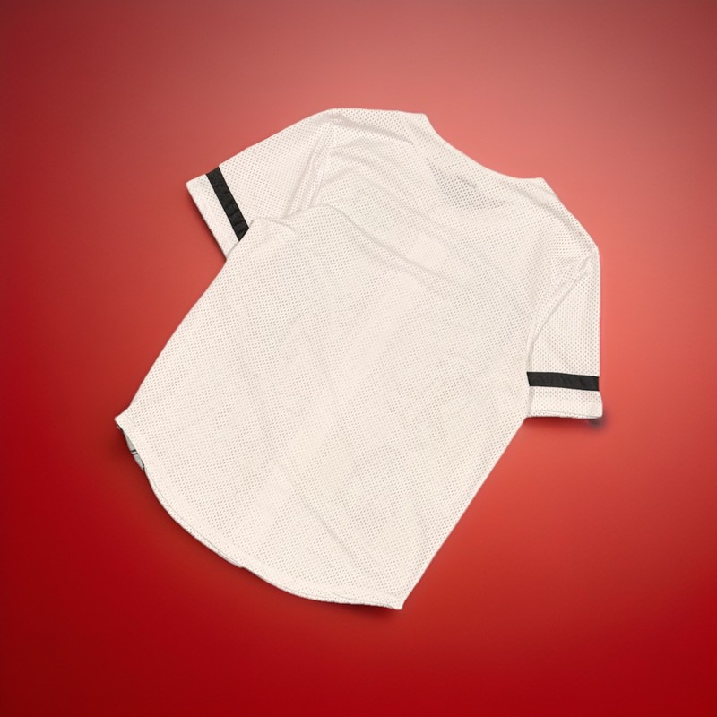 Tom and Jerry Men's White Mesh Graphic Jersey M Breathable 100% Polyester gallery