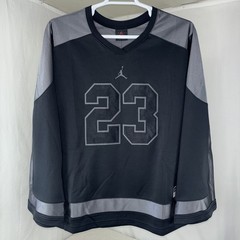 Size L – Jordan Brooklyn Hockey Collegiate Jersey Black HV0109-010 Ships Fast