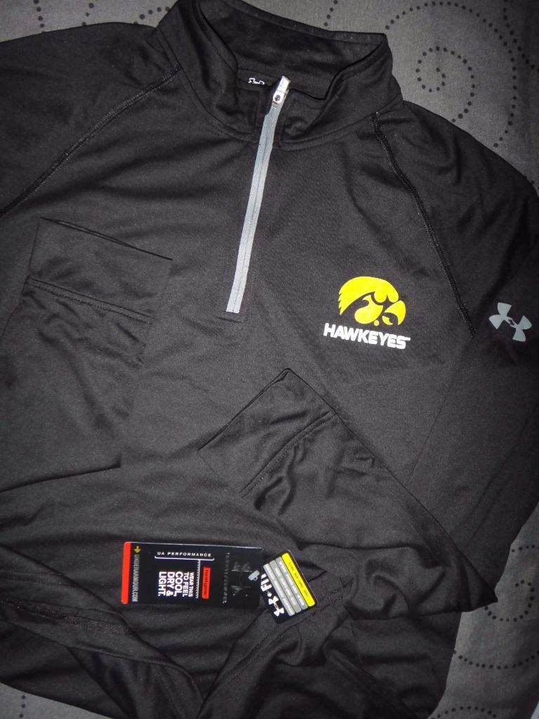 UNDER ARMOUR IOWA HAWKEYES ELEMENT STYLE 1/4 ZIP. SHIRT SIZE L M MEN NWT $54.99 gallery