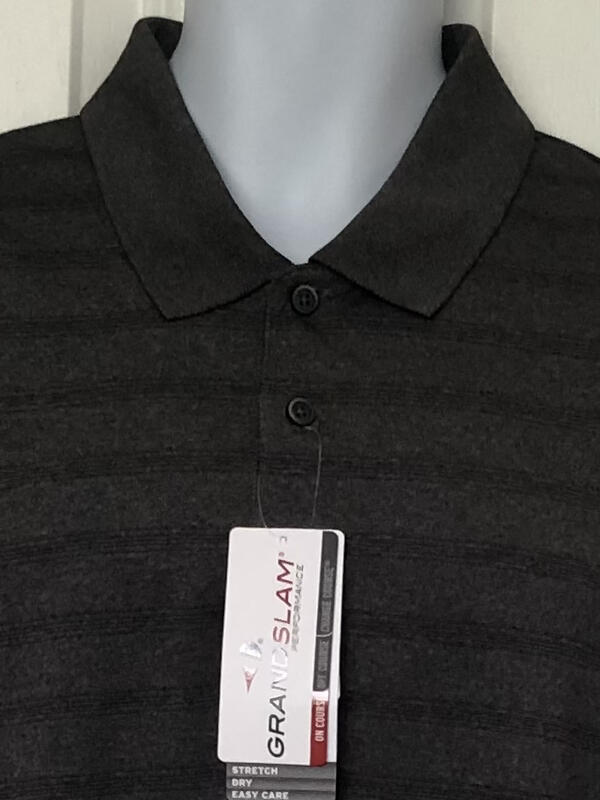 GRAND SLAM NWT Caviar Heather Polyester Polo XL gallery