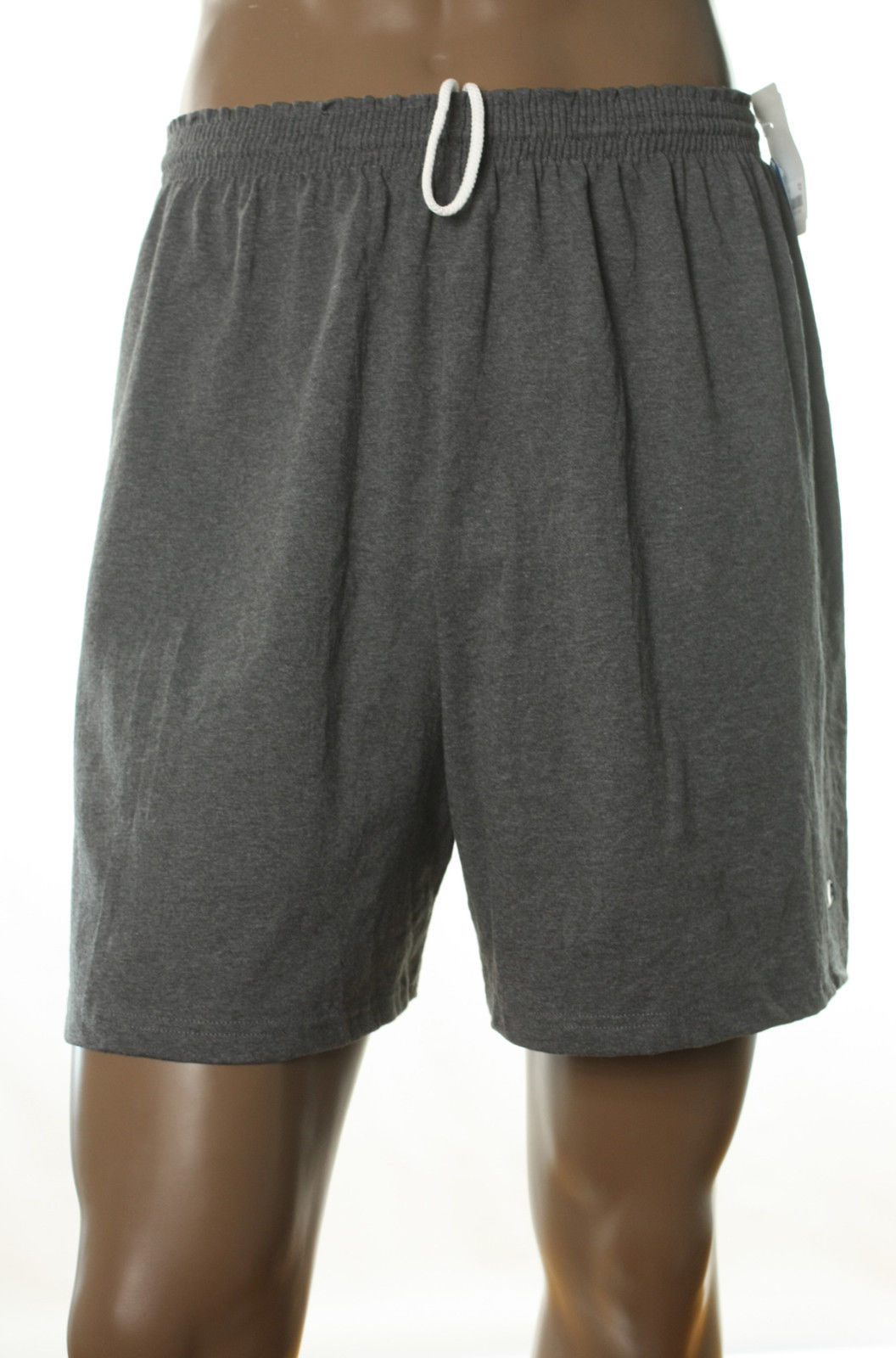 NEW CHAMPION AUTHENTIC DRAWSTRING GRAY COTTON JERSEY SHORTS S gallery