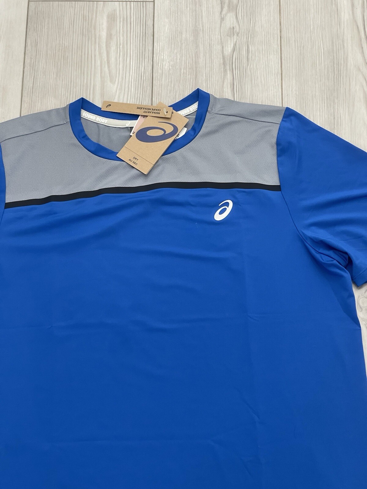 ASICS Men’s Athletic Short Sleeve Shirt Blue Size Large gallery