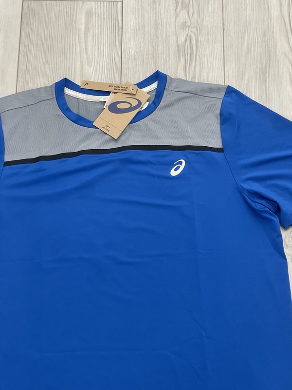 ASICS Men’s Athletic Short Sleeve Shirt Blue Size Large gallery