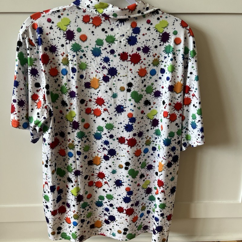 Obnoxious Golf Paint Splatter Graphics Lightweight Polo Shirt Mens Medium gallery