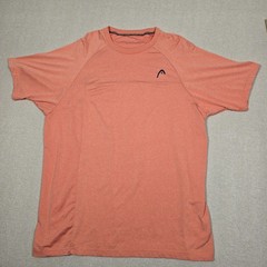 HEAD Mens XL Performance Athletic Shirt Orange Short Sleeve Polyester