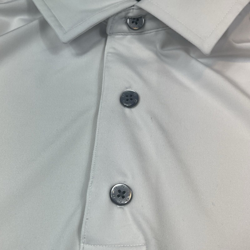 FootJoy Mens Polo Shirt L White Grey Black Colorblock Spandex Stretchy Golf gallery