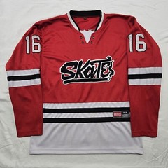 Size XL Sk8 Rapper Hockey Jersey Skate Maloley One Love Embroidered Red White
