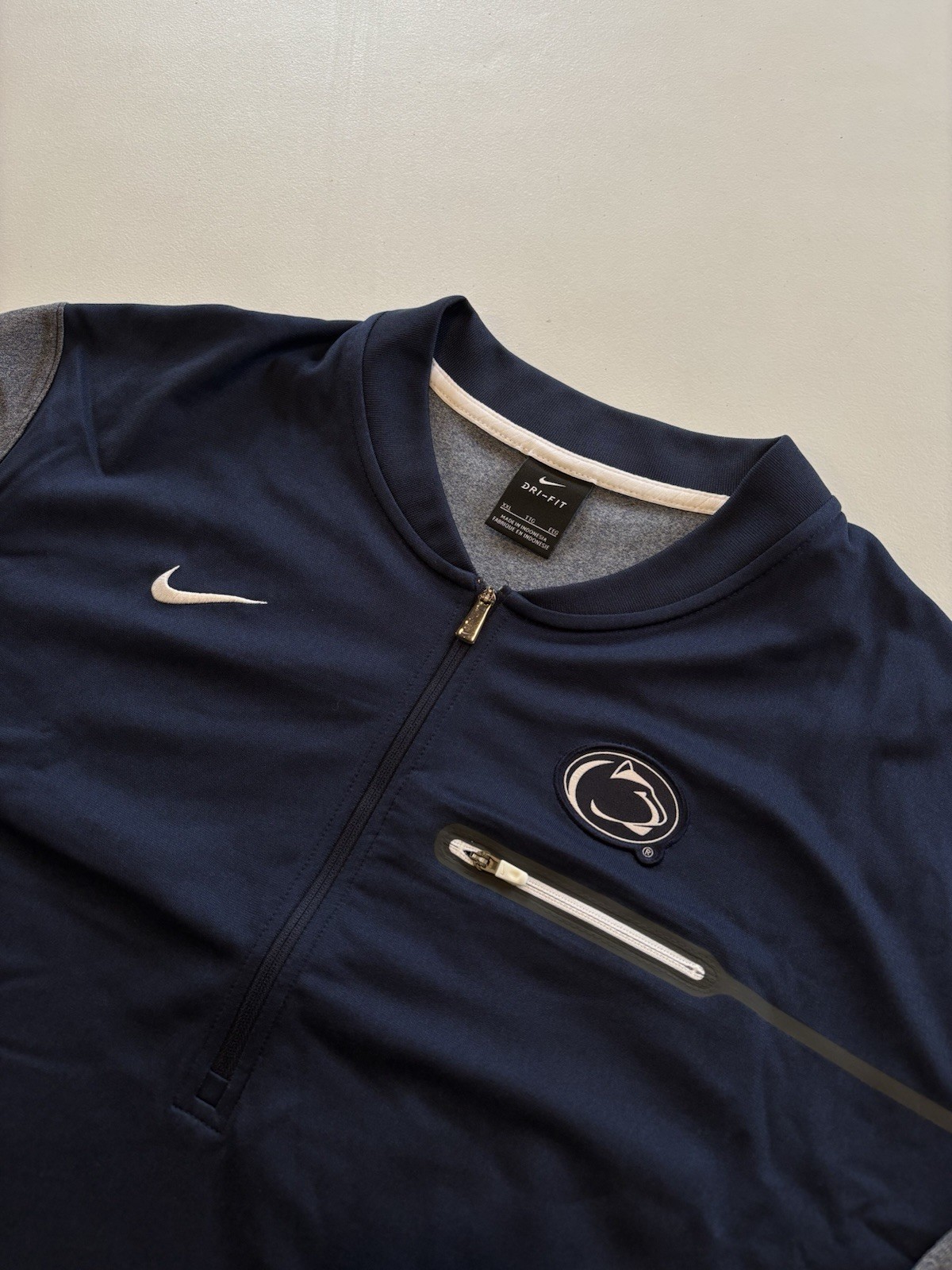 Nike Dri-Fit 1/4 Zip Pullover NCAA Penn State Nittany Lions Men's 2XL EUC gallery