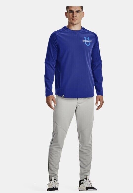NWT Men's XL UA Hooded Cage Jacket Blue 1374376 Baseball Under Armour BSBL gallery