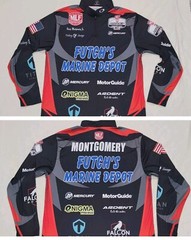 Men XL MLF Major League Fishing Sponsor Jersey Montgomery Futch’s Marine Depot