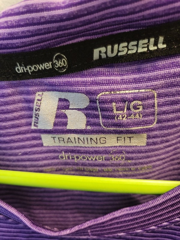 Russell Athletic Training Fit Dri-Power Short Sleeve Purple Shirt gallery